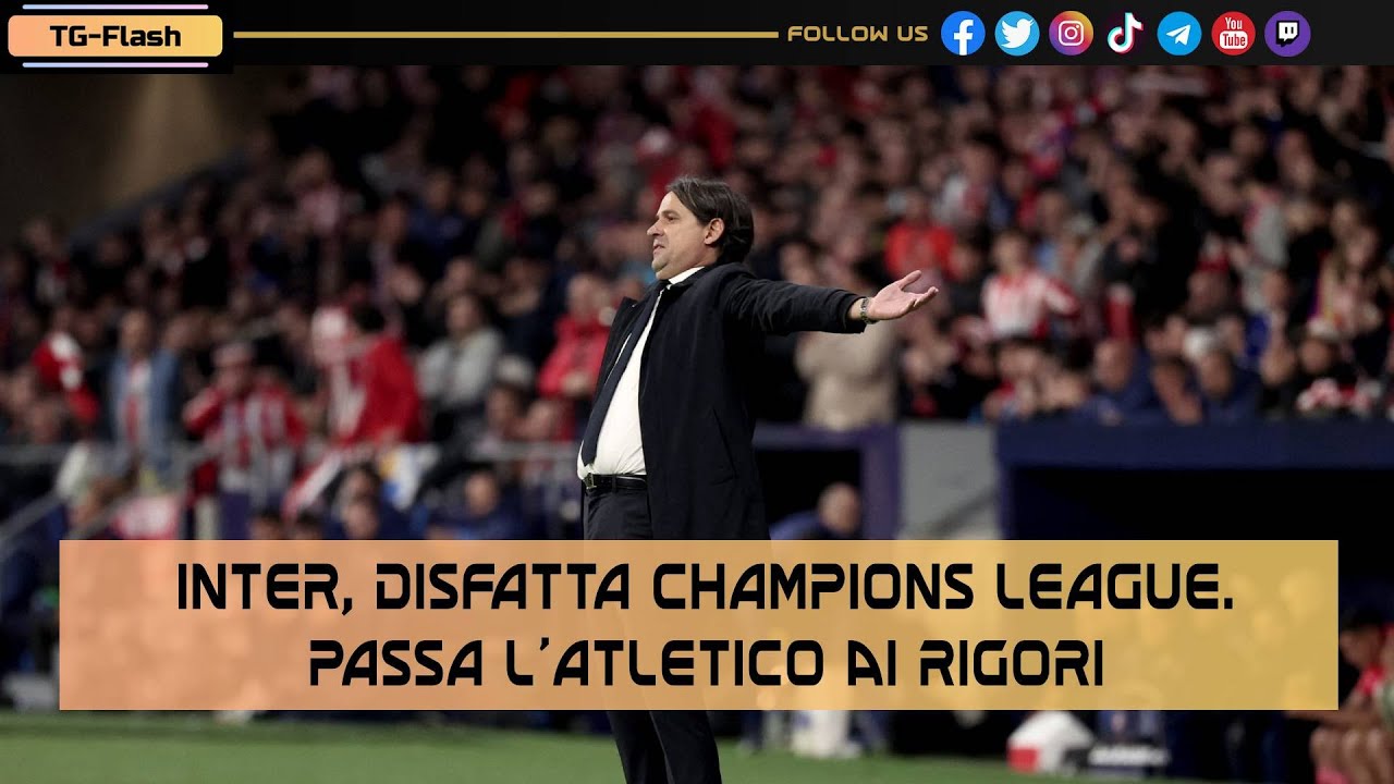 Inter, disfatta Champions League. Passa l’Atlético ai rigori | TG Flash Inter-News